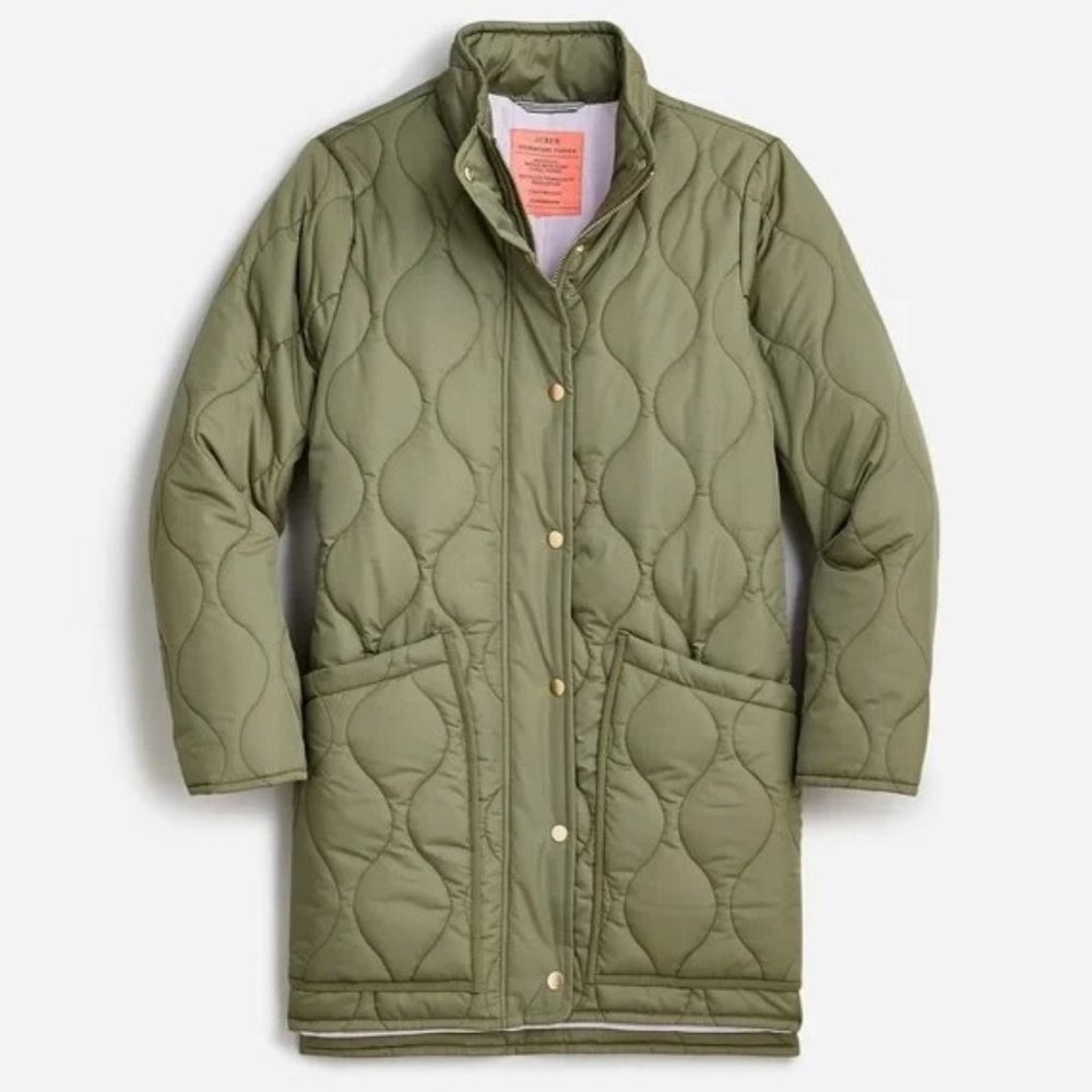 J. Crew Quilted cocoon puffer coat